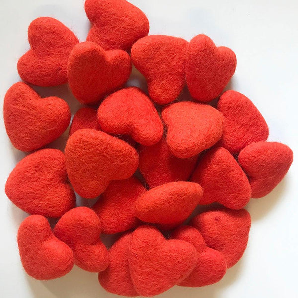 Felt Hearts Assorted Colors - Must Have Item For Your DIY Project – Felt  Ball Rug USA