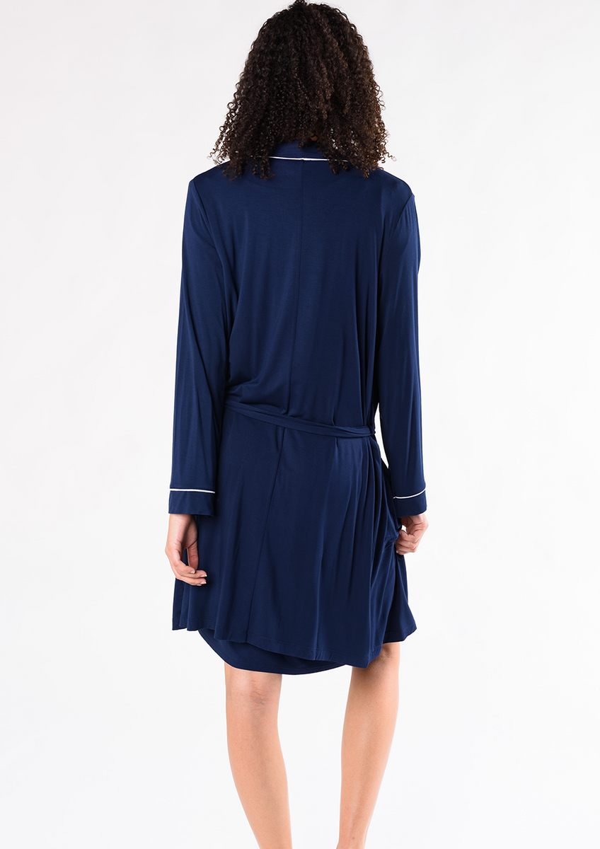 Mia Luxe Robe-Blue-Bamboo-Sustainable Green Living Women's Clothes ...