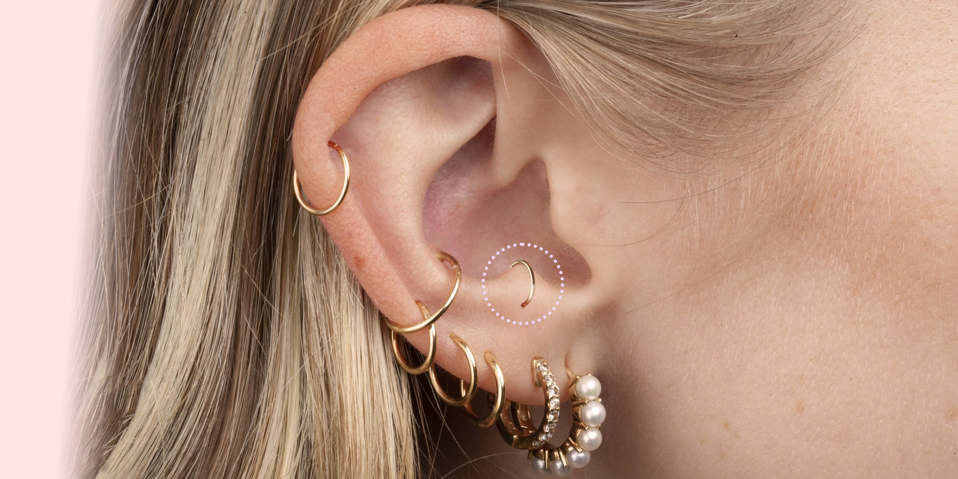 Tragus Piercing Trilogy Mini Hoop Tragus Hoop Cartilage 