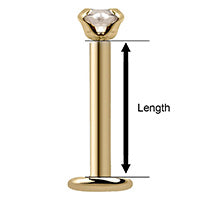 measuring length of a flat back earring