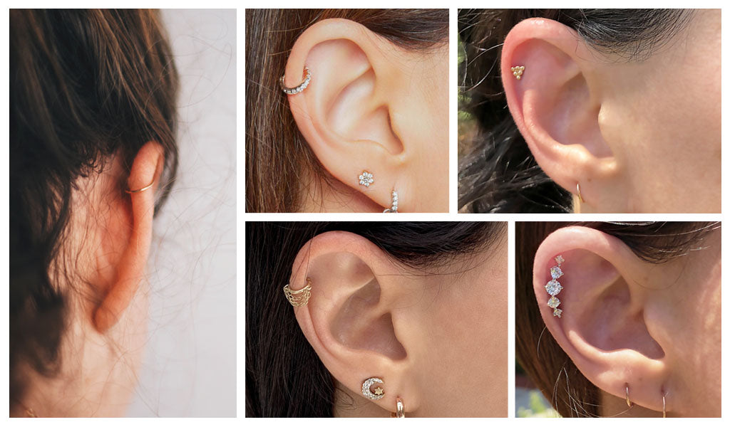 Buy Class X Upper Ear Cartilage Piercing Earring, Huggie Helix Daith Tragus  Hoop, Snug Auricle Jewelry Online in India - Etsy