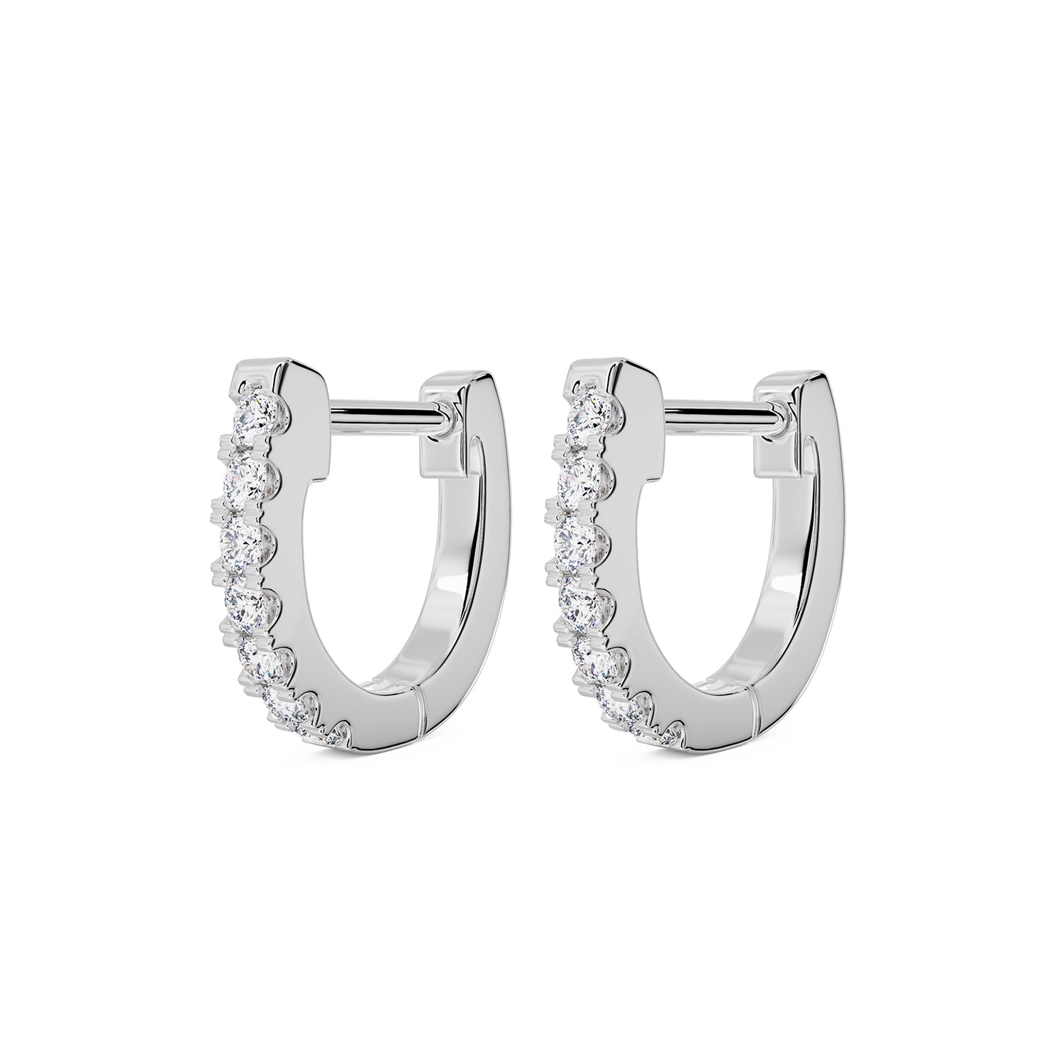 8mm diamond hoop earrings