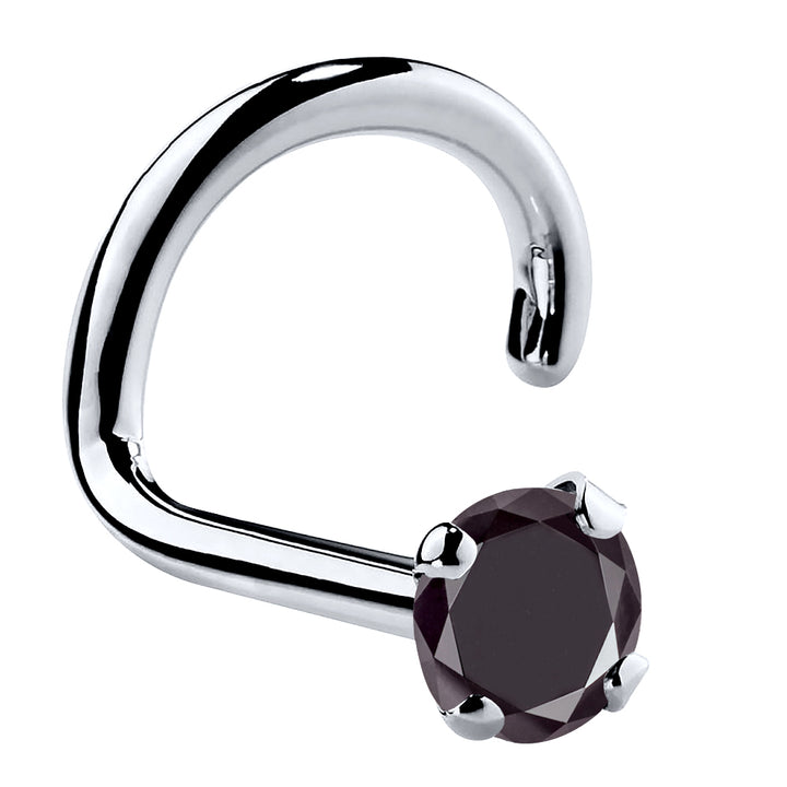 Black Diamond Nose Stud | Sterling Silver Nose Stud | Nose Jewelry – Rock  Your Nose Jewelry Inc.