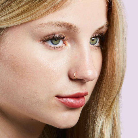 Gold Nose Hoop, Gold Nose Ring, Tiny Nose Hoop, Tiny Nose Ring, CZ Nose Hoop,  Nose Hoop, Small Nose Hoop, CZ Nose Ring, Nose Hoops, 14HP2 - Etsy