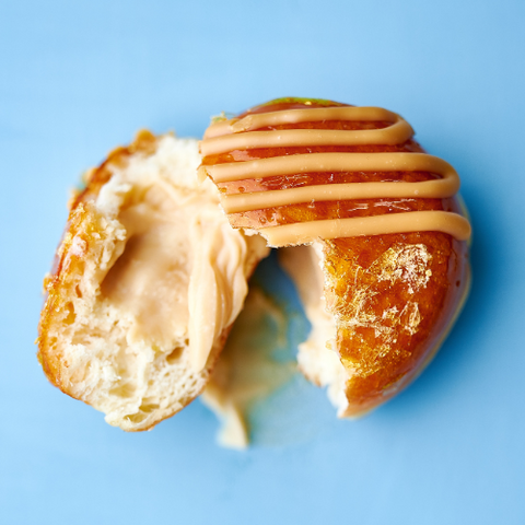 Caramilk Creme Brulee doughnut donut from DoughHeads in Newcastle NSW