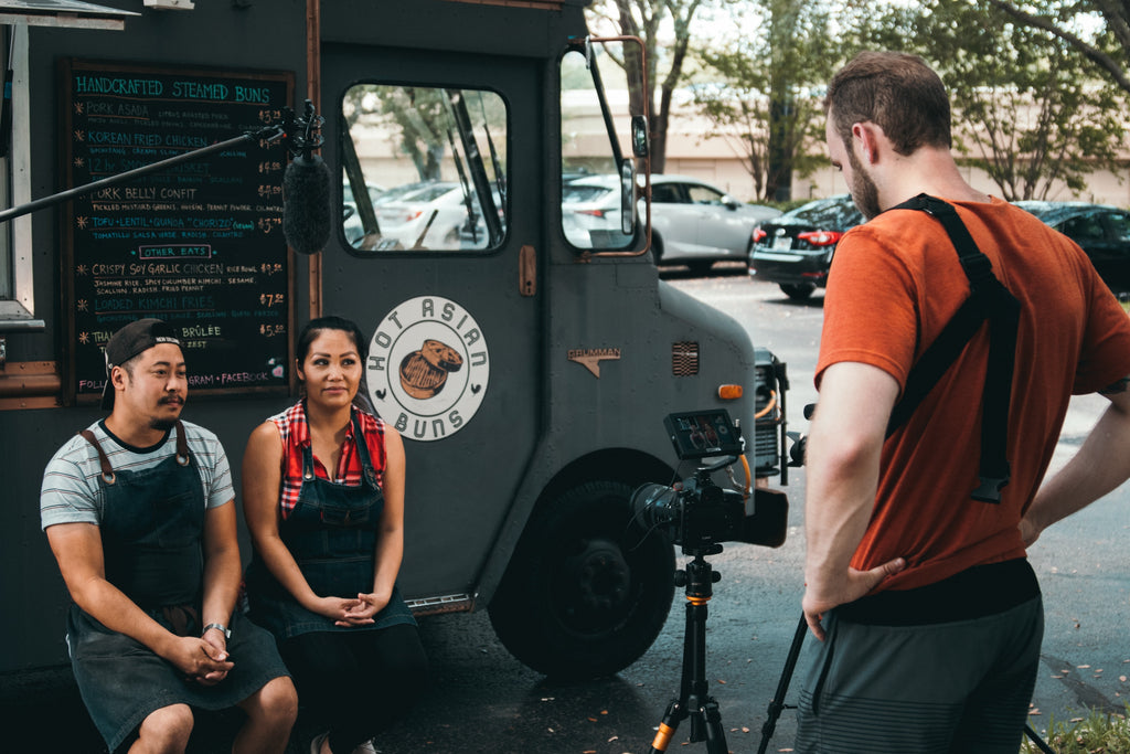 influencer shooting a video