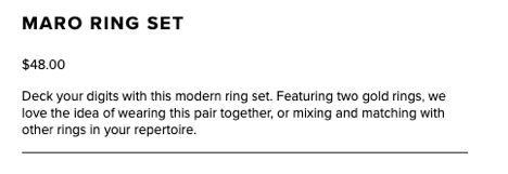 product description from BaubleBar