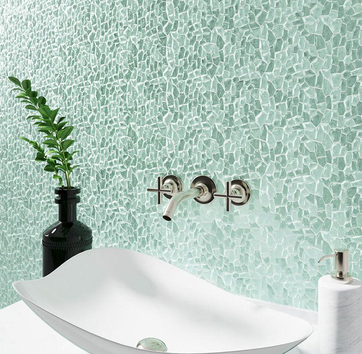 Create a Jewelry Box Bathroom with Gemstone Tiles