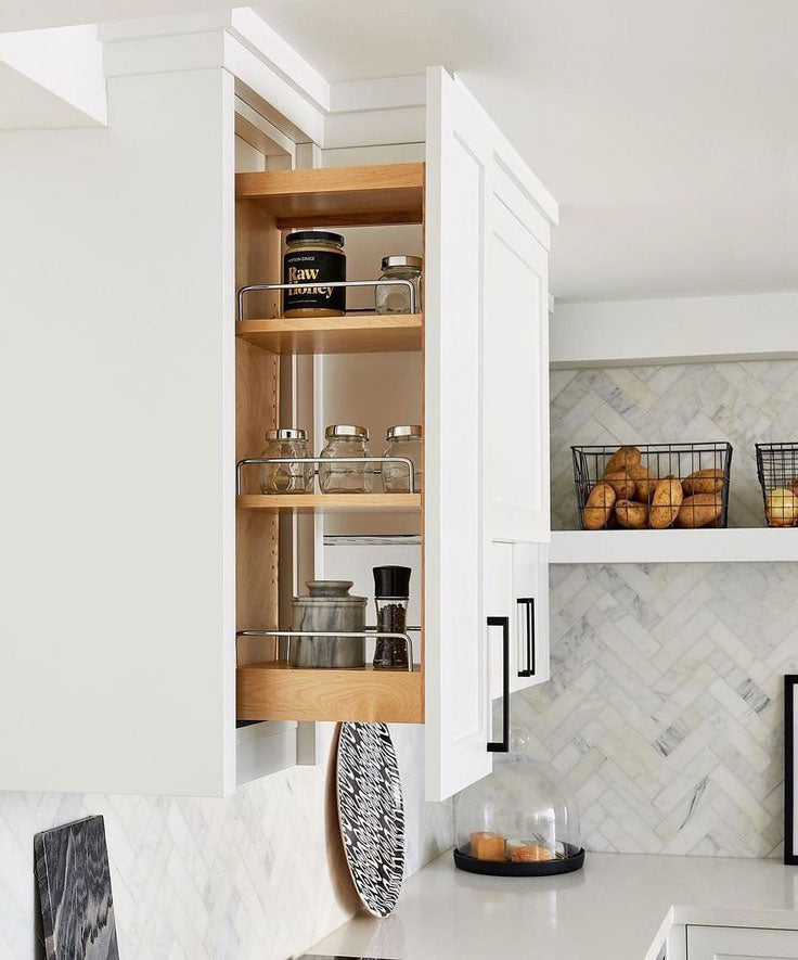 A Designer Trick for Maxing Out Kitchen Cabinet Storage