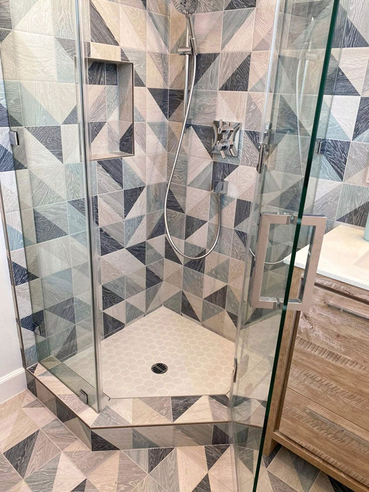 Porcelain Shower Tile is a Great Way to Add Color and Detail