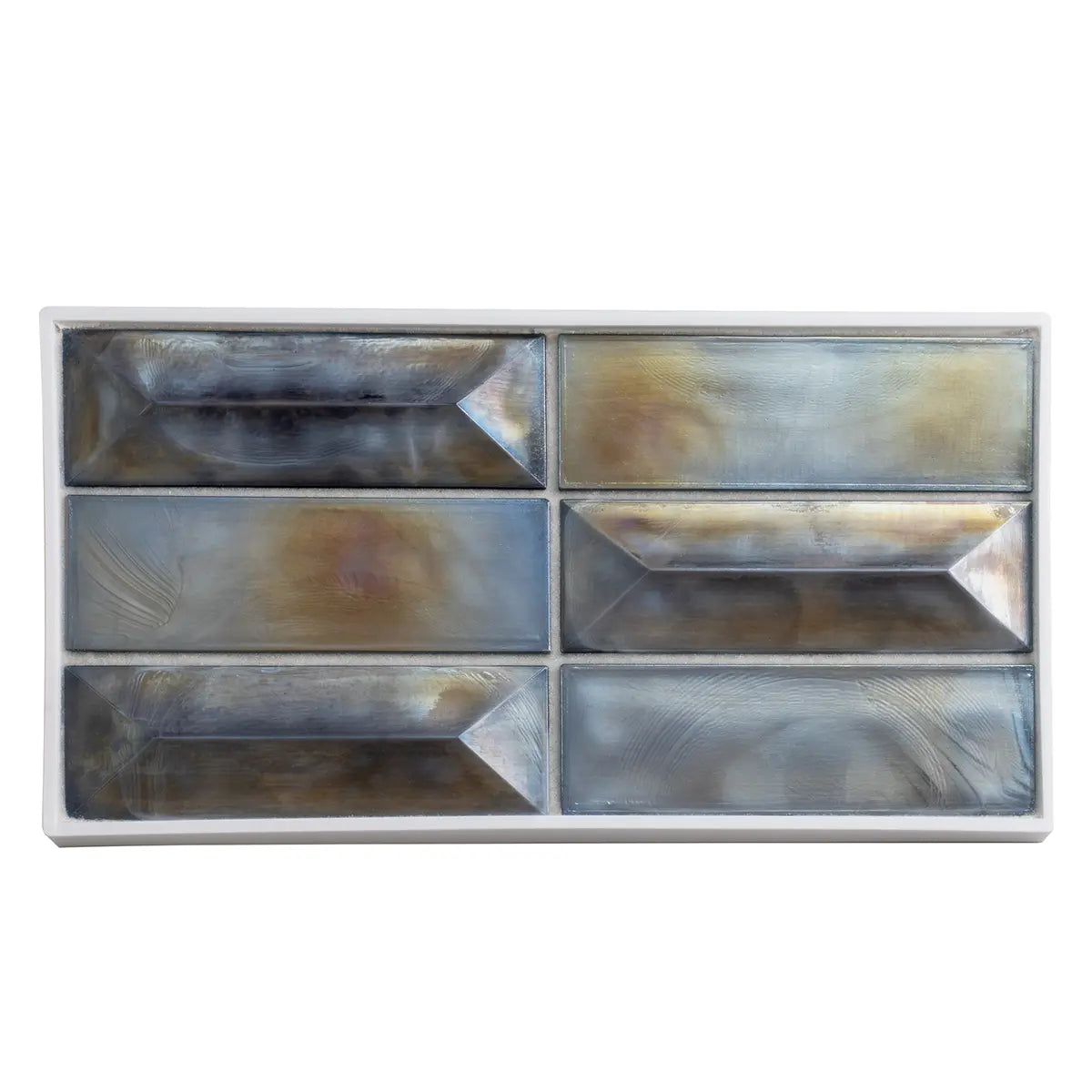 Prism Storm Beveled Brick Cast Glass Mosaic Tile - Image 7