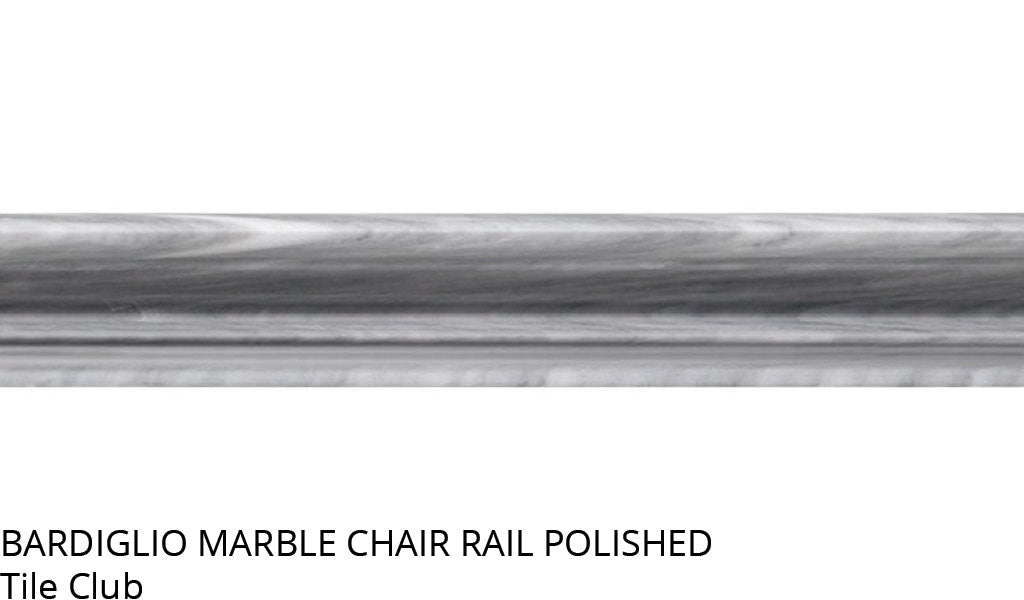 Bardiglio Marble Chair Rail Polished