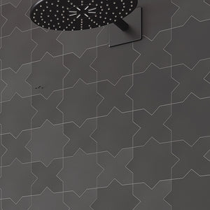 Carmel Matte Black Porcelain Cross Tile
