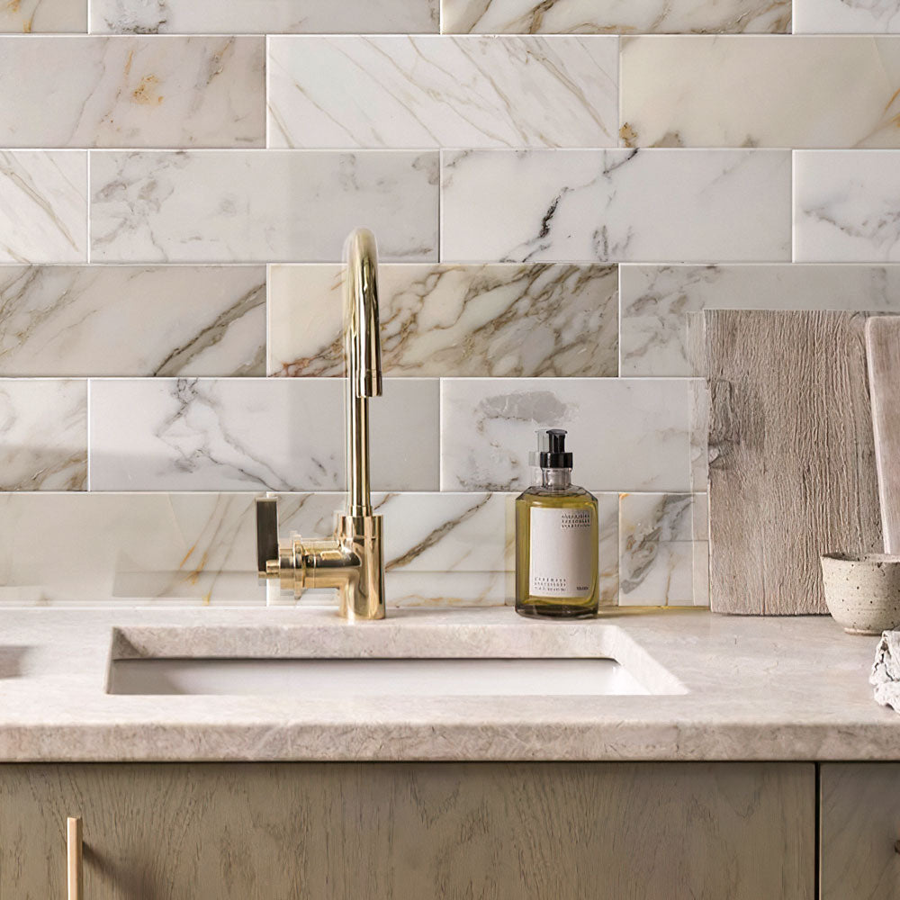 calacatta gold marble tile