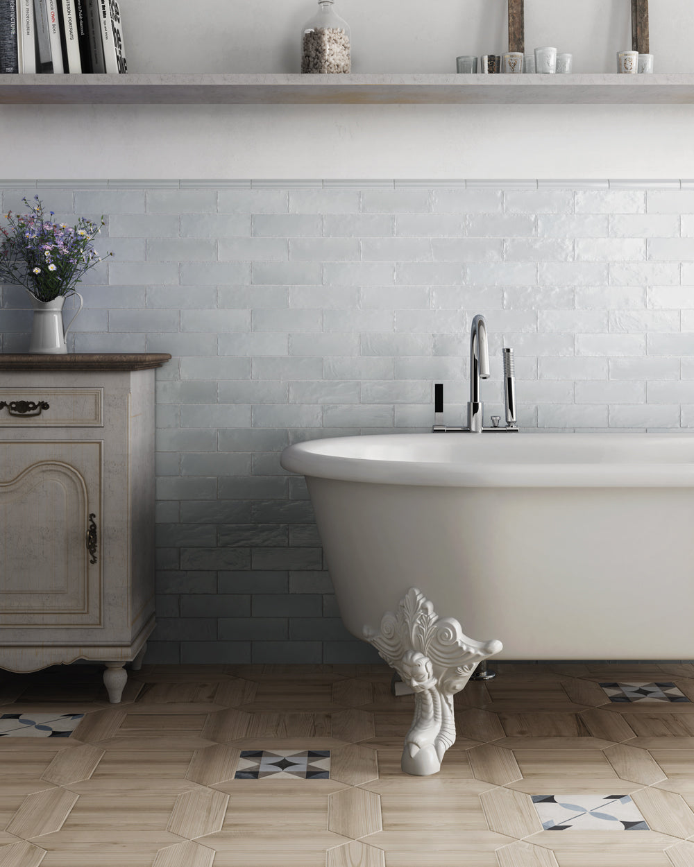 Glossy Blue Porcelain Tile