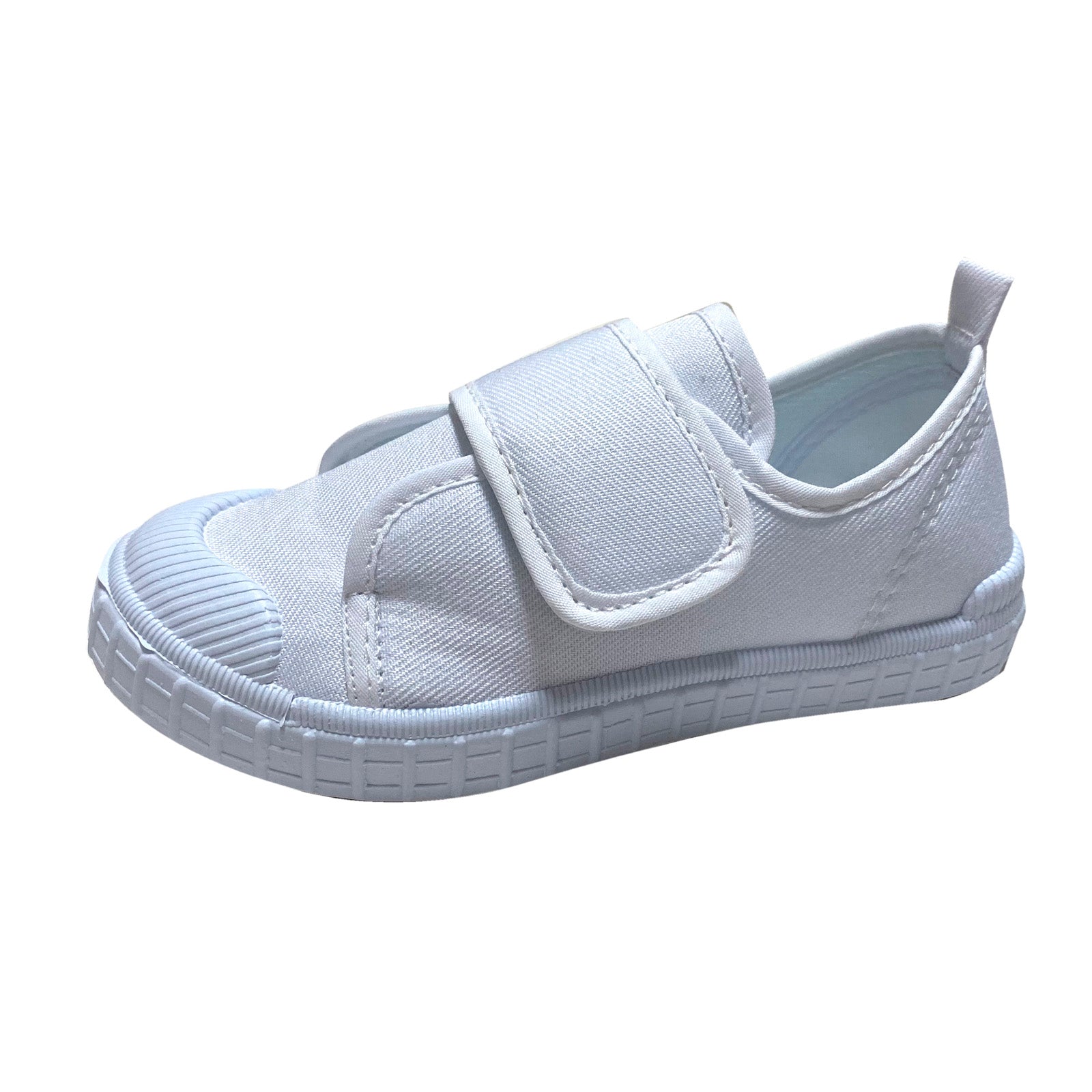 white velcro school shoes
