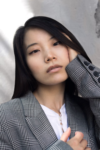 woman staring in business clothes