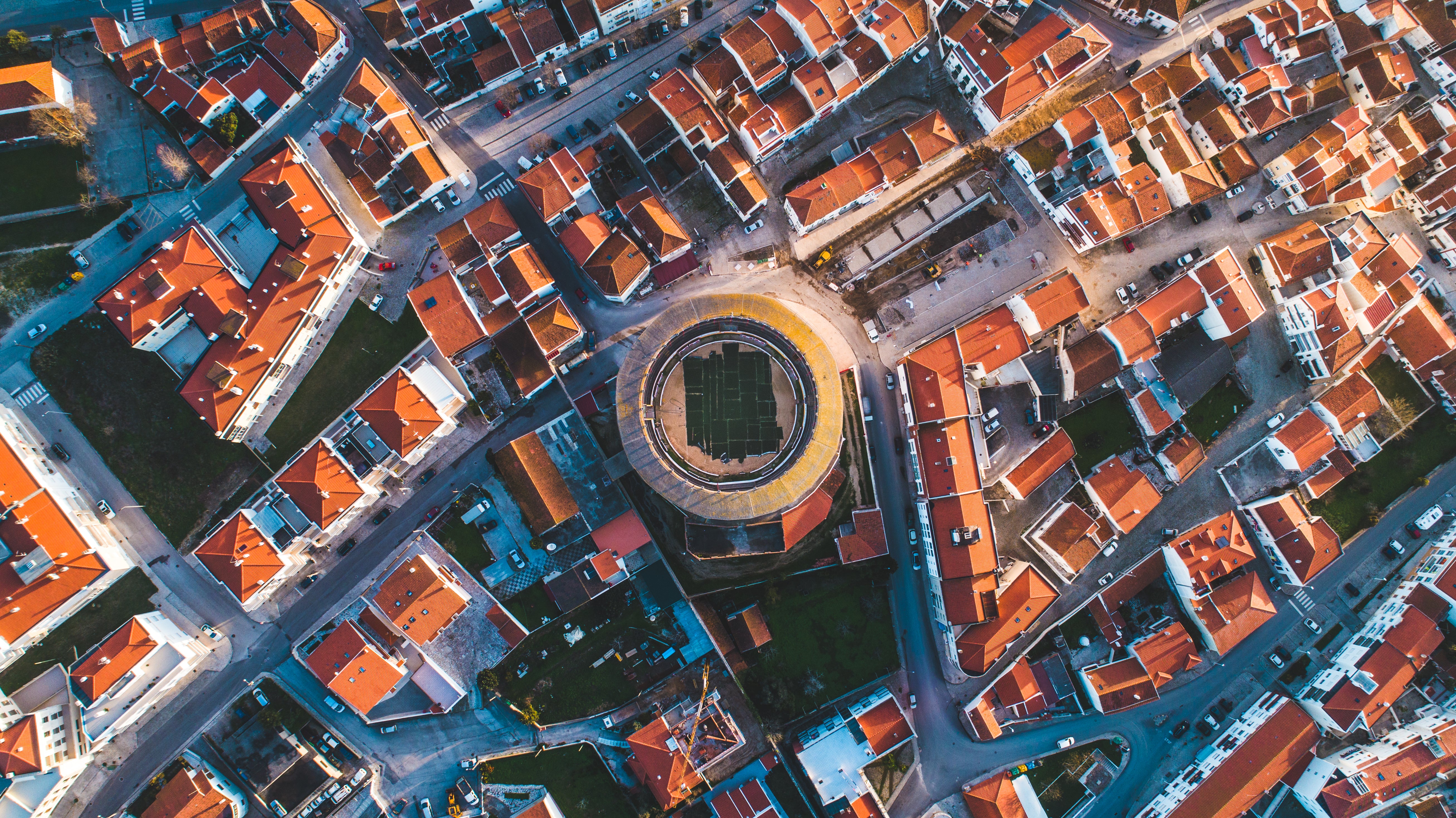 top view photography of city