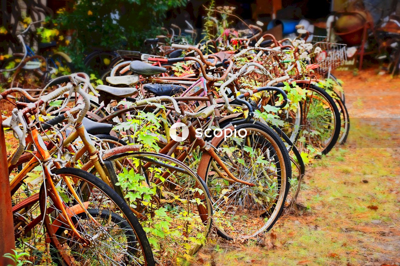 yellow city bike