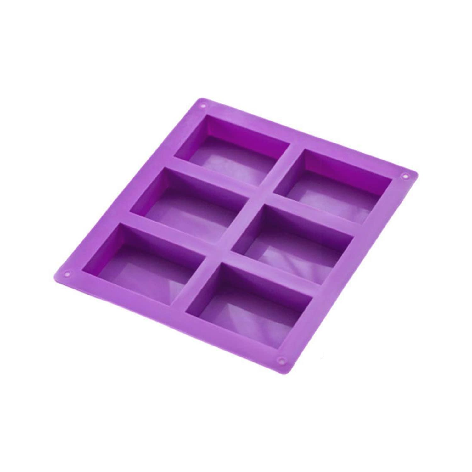 6 Cavity Silicone Soap Molds Square Rectangle Shape Handmade Soap
