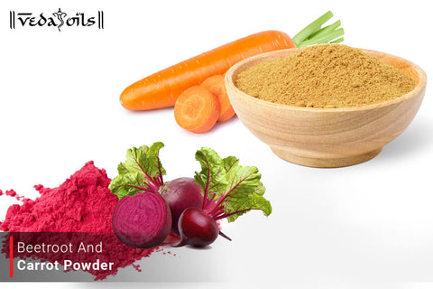 Beetroot and Carrot Powder For Face Mask