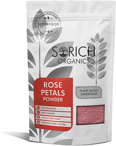 Organic Rose Petals Powder For Natural Skin Care Reduces Wrinkles and  Blemishes