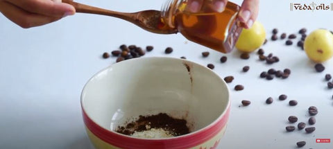 add honey and yogurt in coffee face mask