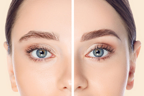 castor oil for eyebrow before and after