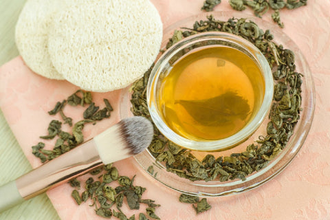 Green Tea and Almond Oil for Improving Face Complexion