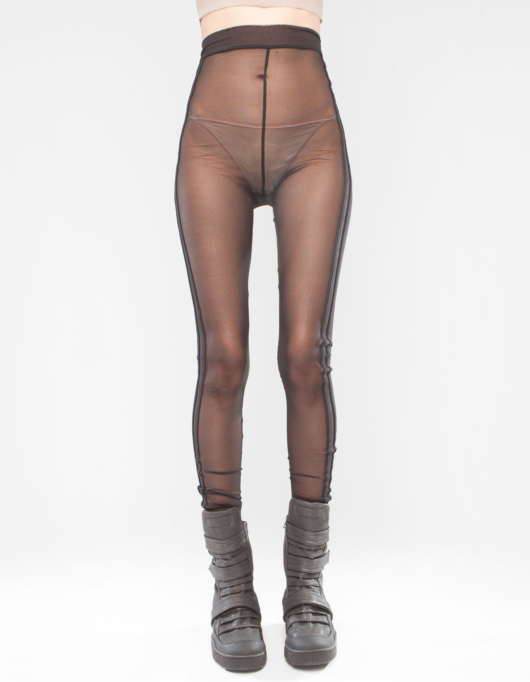 legging noir et transparent