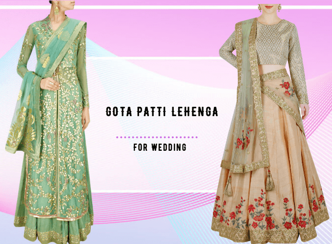 gota patti bridal lehenga price