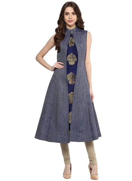 denim kurta design for ladies