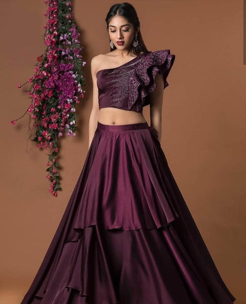 Indo Western Crop Top Lehenga Best Sale ...