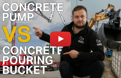 Concrete pump vs Concrete pouring bucket video