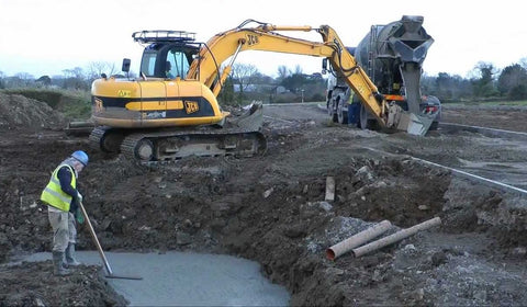 Concrete Truck and Excavator Bucket
