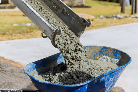 Concrete Pouring with a Wheel Barrow