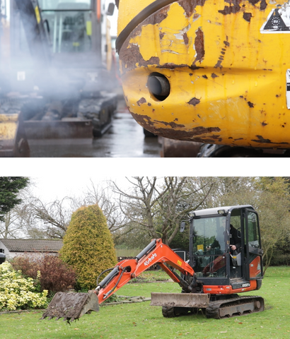Top: Excavator Start-up condition, Bottom: Hydraulic Checks