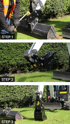 Step by step of how to use the Rhinox autolock quick hitch