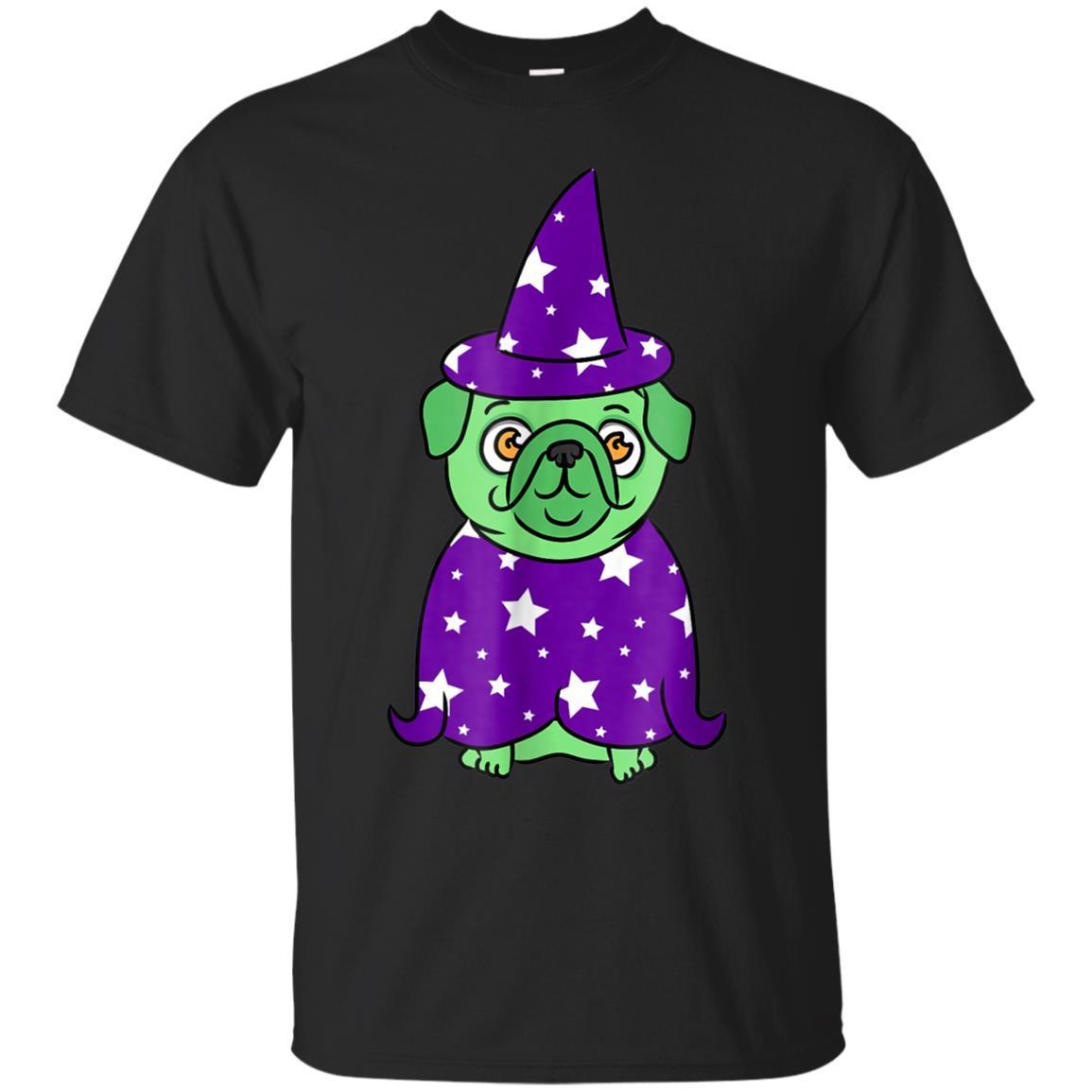 Cute Witch Pug Halloween Costume Tshirt Dog Lover Gift Zgalaxy Fashion T-shirt