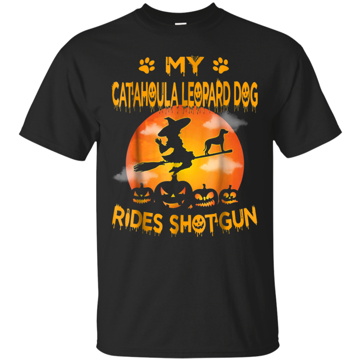 My Catahoula Leopard Dog Rides Shotgun Halloween Shirt Shirt