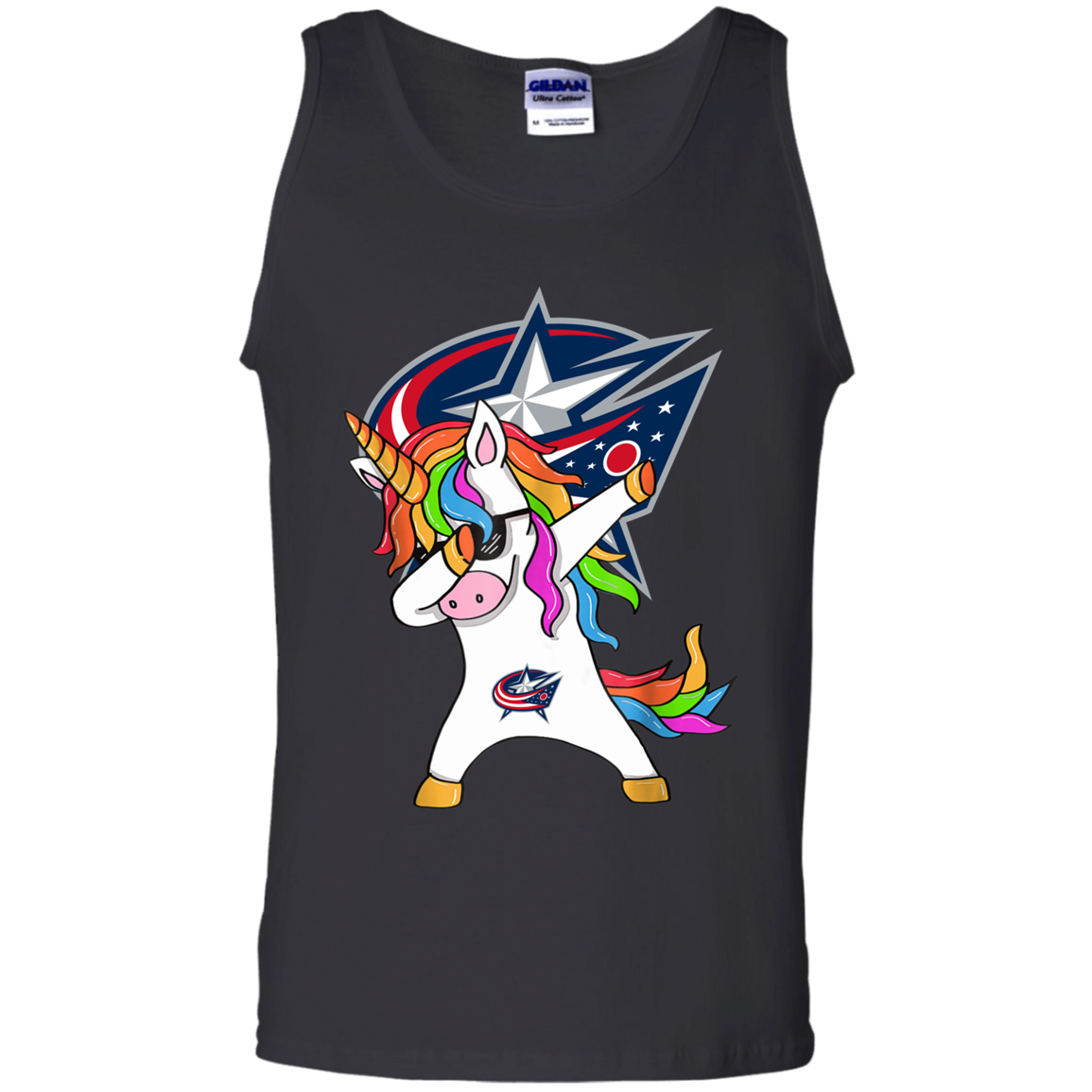 Top Selling Dabbing Hip Hop Unicorn Dab Columbus Blue Jackets Shirt Tank Top