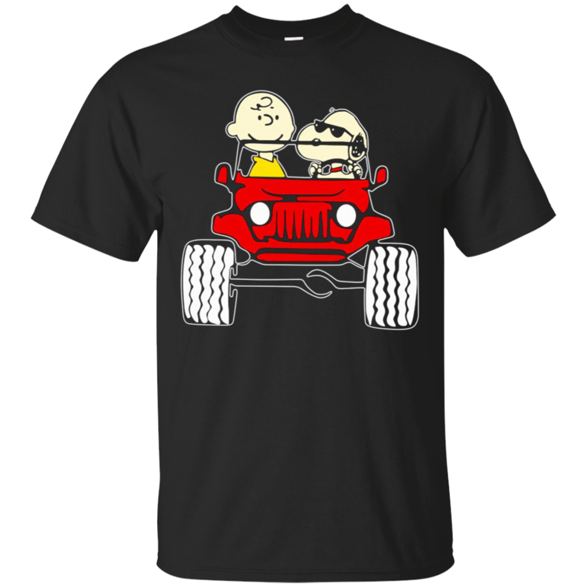 Snoopy And Charlie Brown In Jeep G200 Ultra T-shirt