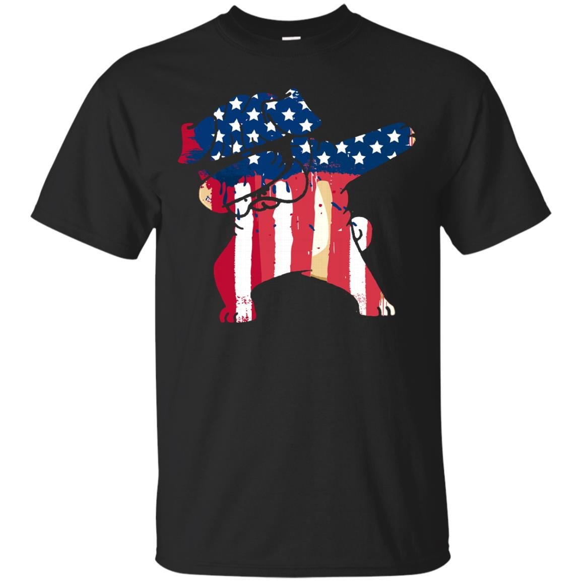 Dog Pappy American Flag T Shirt