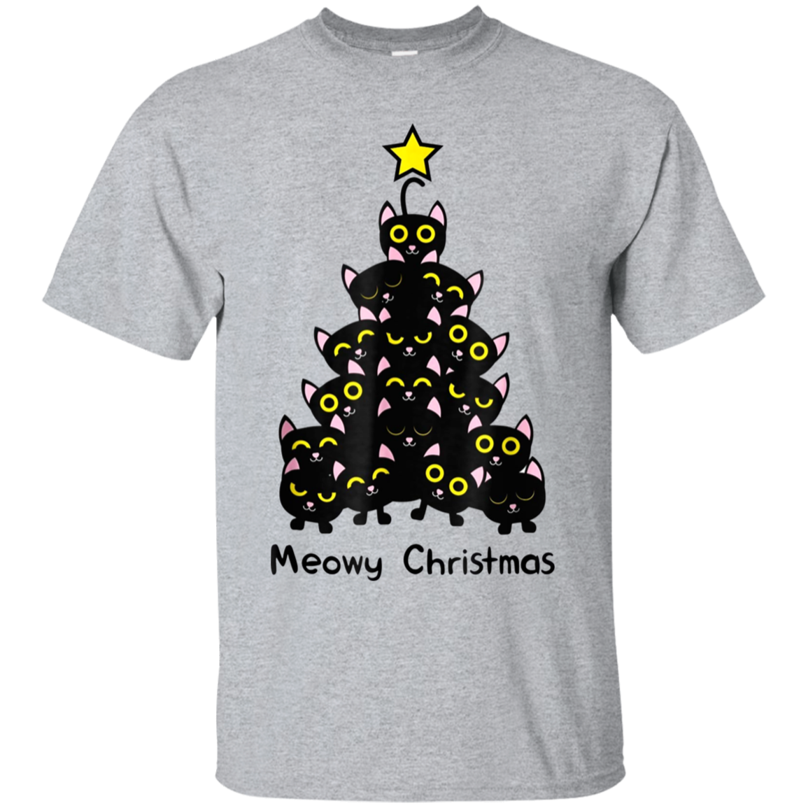 Meowy Cat Christmas Tree Shirt G200 Ultra T-shirt