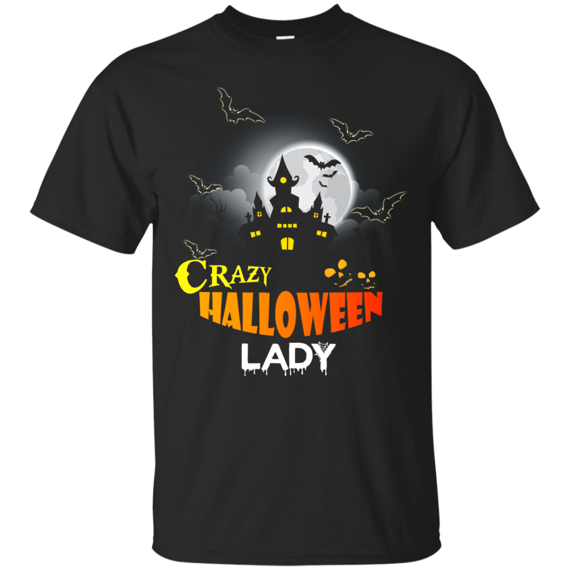 Crazy Halloween Lady T-shirt