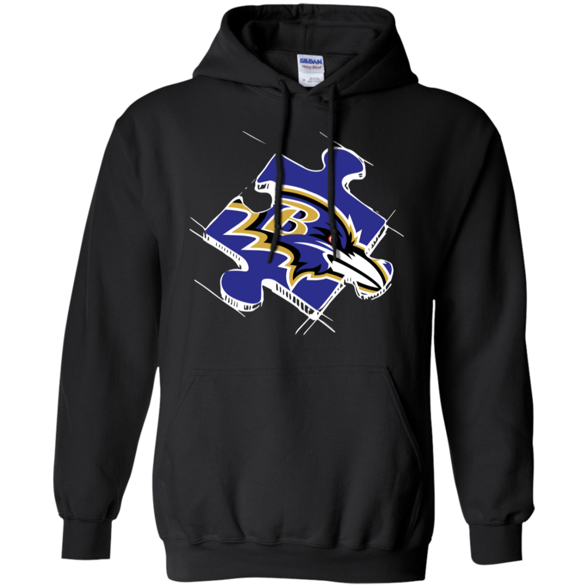 Baltimore Ravens Autism Puzzle G185 Pullover 8 Oz. Shirts