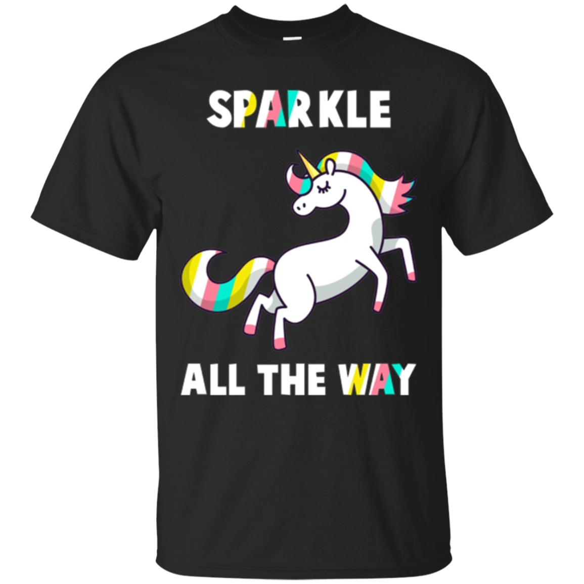 Cool Unicorn Christmas Shirt Sparkle All The Way Shirt