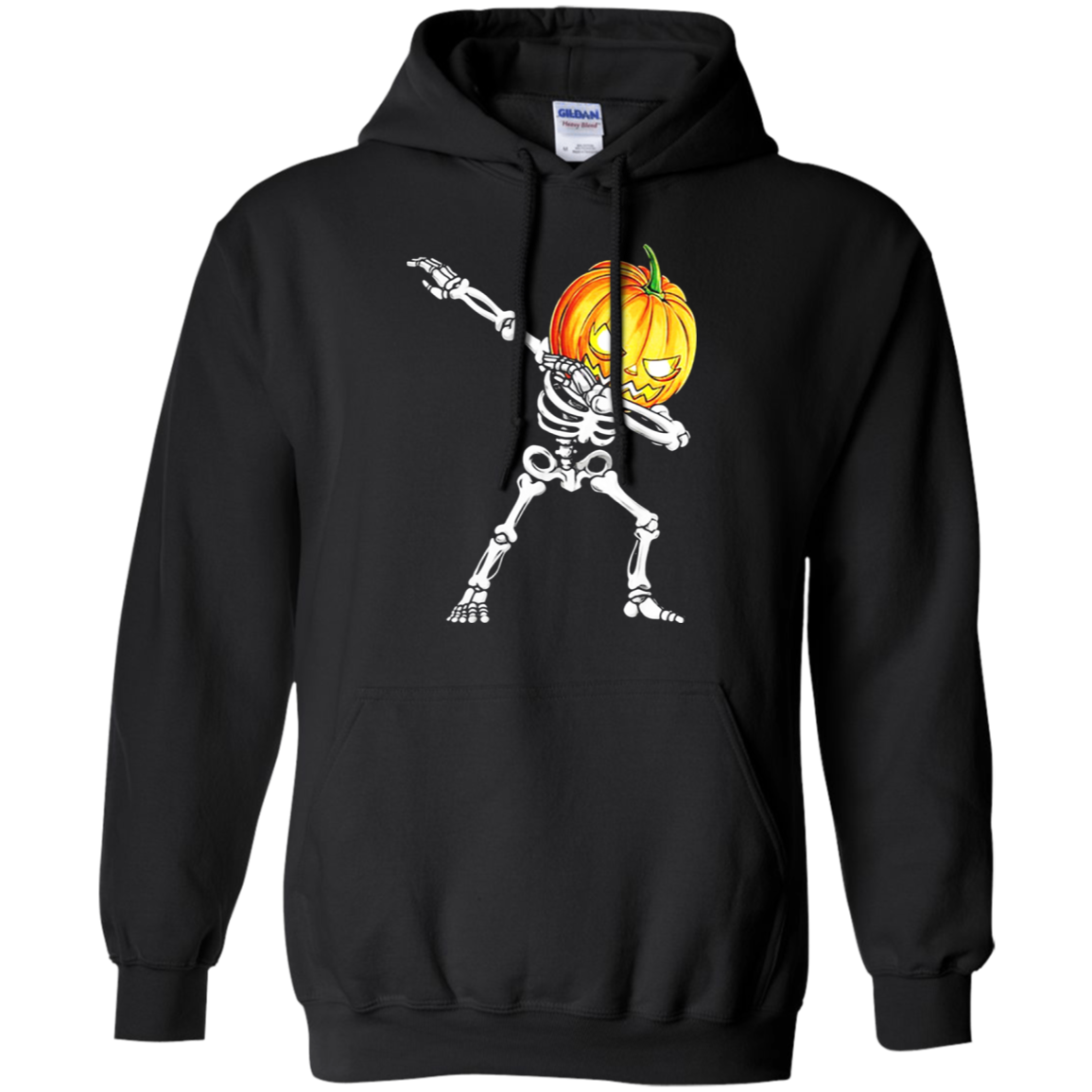 Halloween Pumpkin Head Dabbing Shirt G185 Pullover 8 Oz.