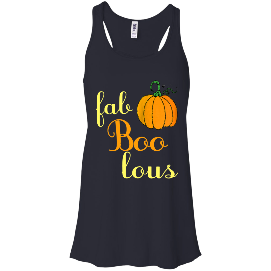 Halloween Pumpkin Cute Spooky Funny Fabulous Shirt Racerback Tank