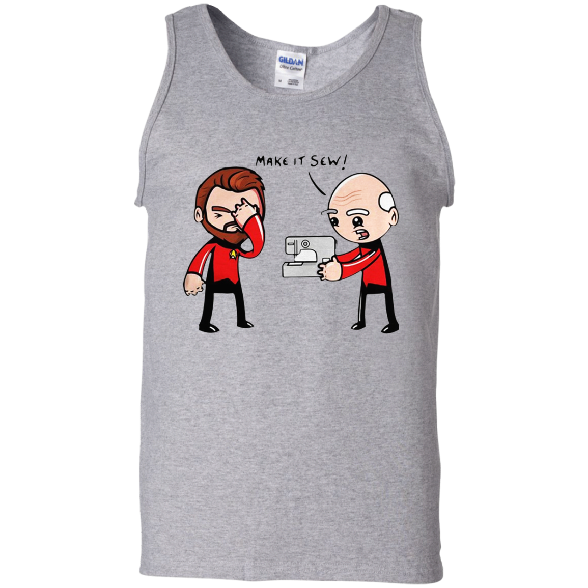 Captain Picard Make It Sew Shirt G220 Tank Top